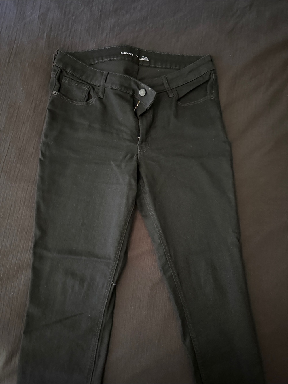 Old Navy Black Mid-Rise Skinny Jeans